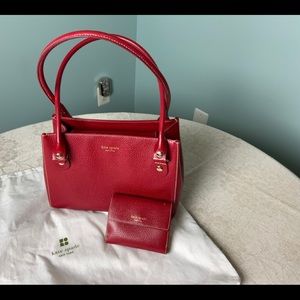Kate Spade Red Leather Compact Wallet